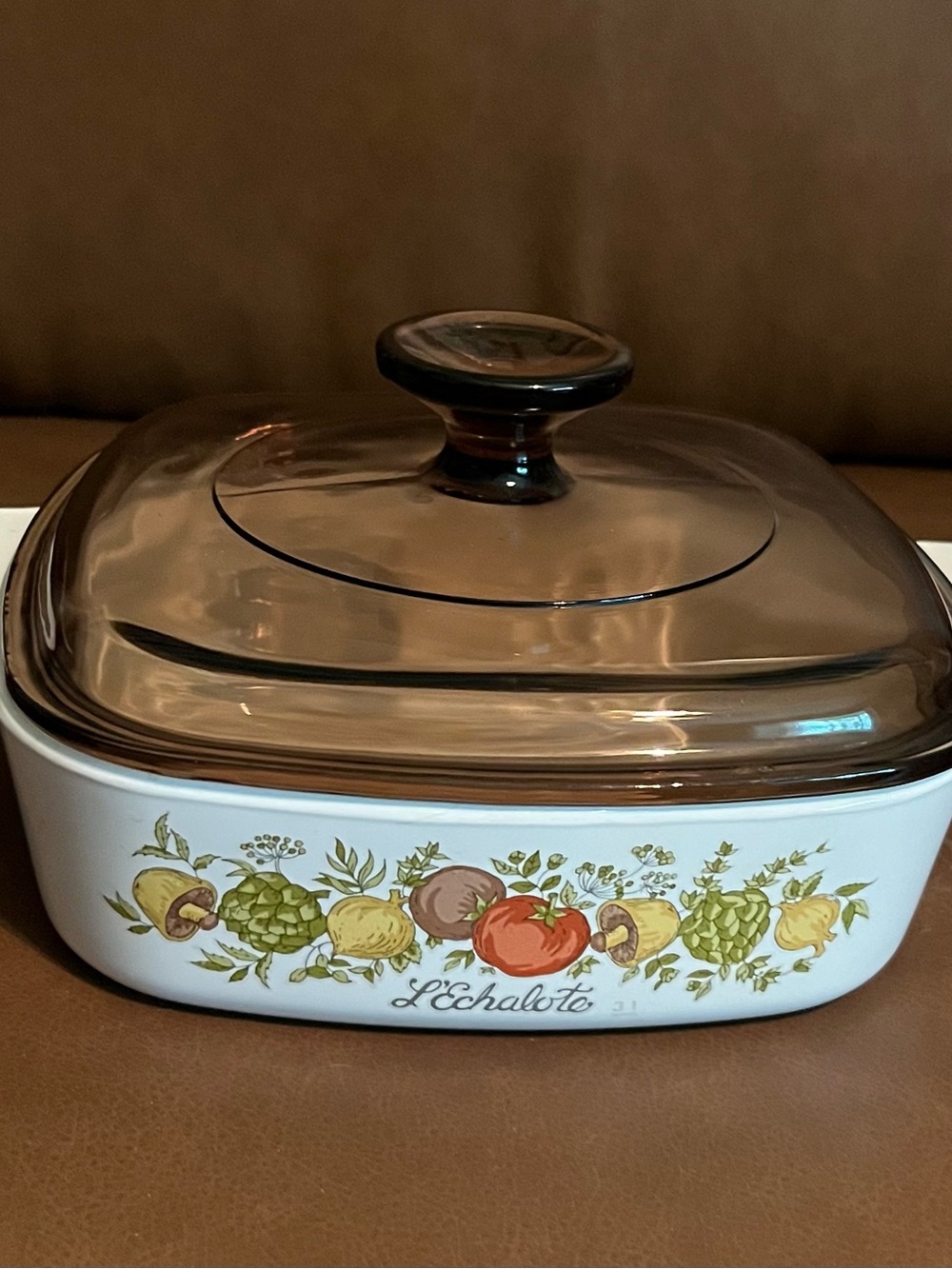 Corning Ware - Spice of Life 1 Qt Casserole Dish A-1-B w/ Brown Glass Lid